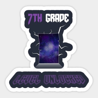 7th grade level unlocked Back To School 2023 Sticker